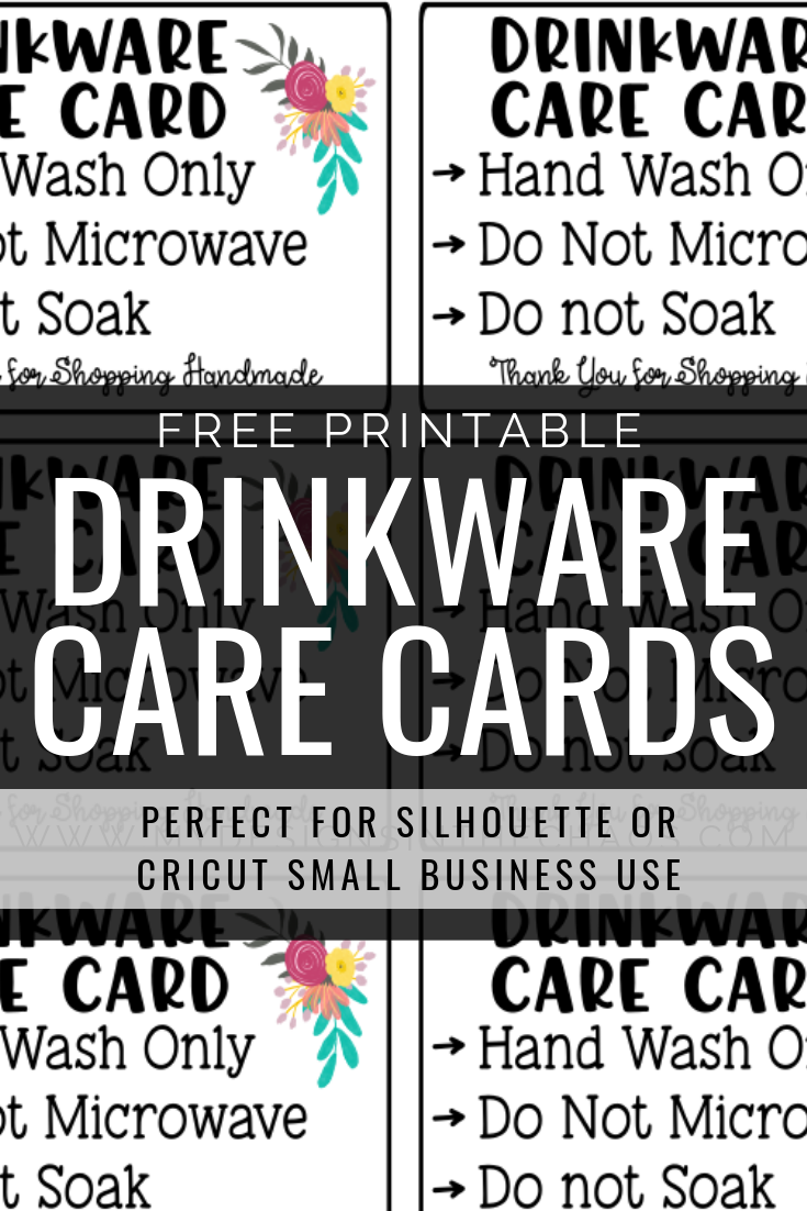 drinkware care cards