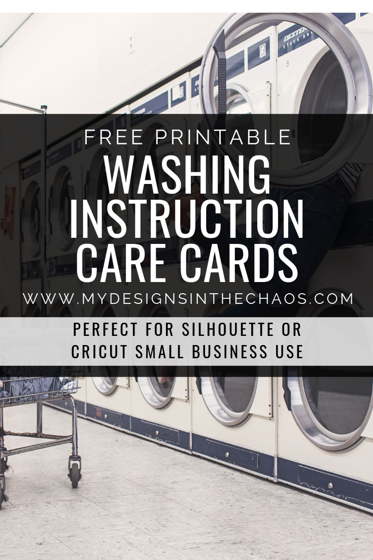 Download Printable Clothing Care Cards - My Designs In the Chaos