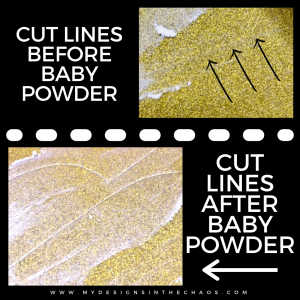 Before and After of Baby Powder Weeding hack