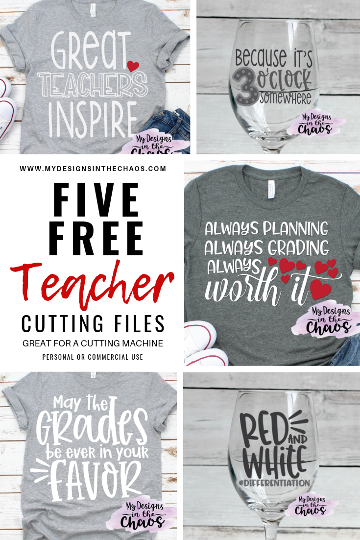 Download Free Teacher SVG Cutting Files - My Designs In the Chaos
