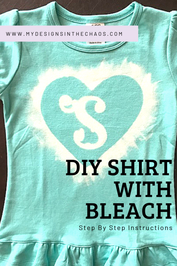 Craft T shirt tutorial with Bleach and Vinyl - My Designs In the Chaos