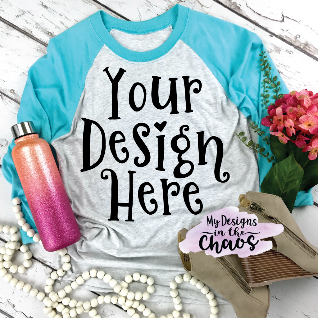 Download Blank Blue Raglan and Cup Mock Up Image - My Designs In the Chaos