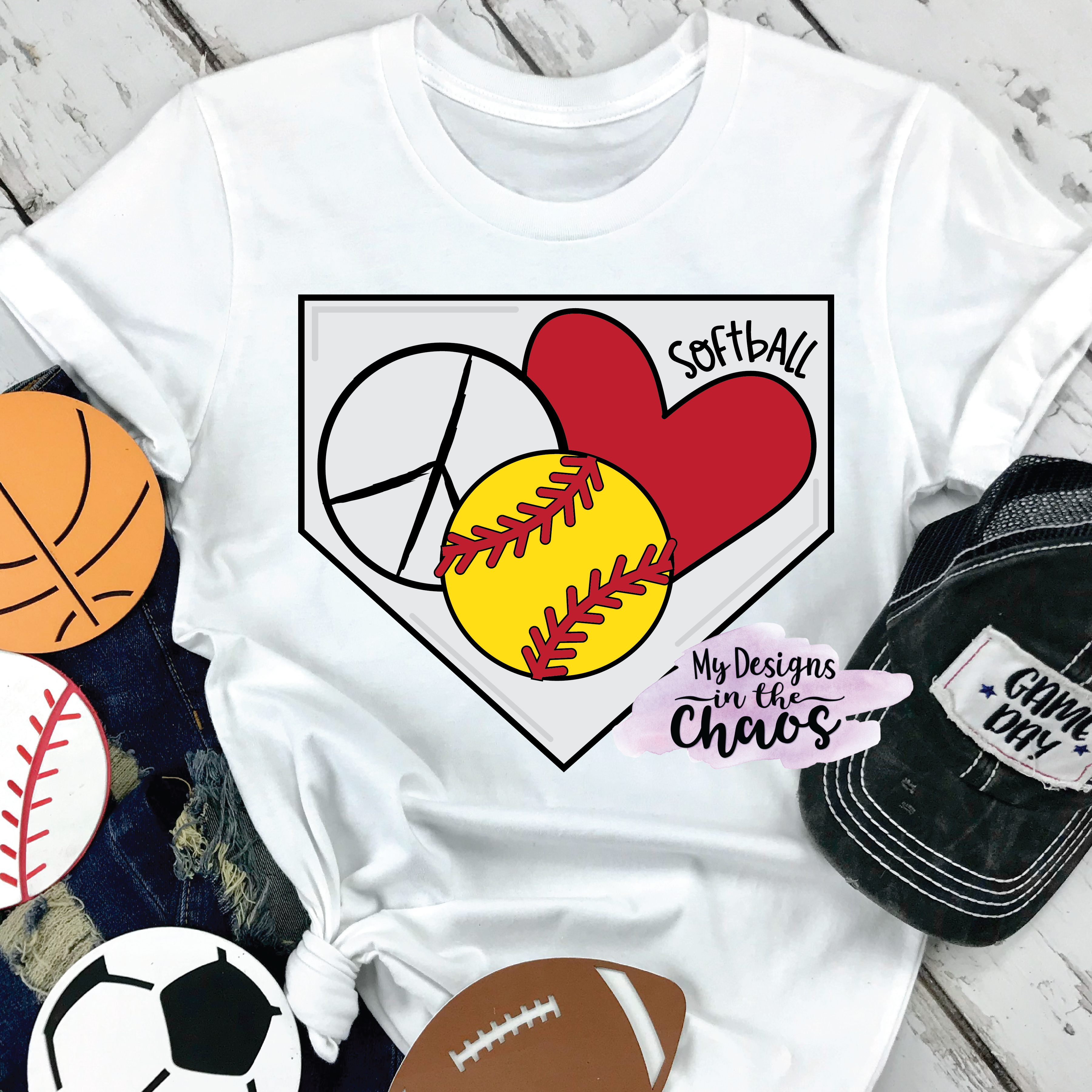 Download Peace Love and Softball - My Designs In the Chaos