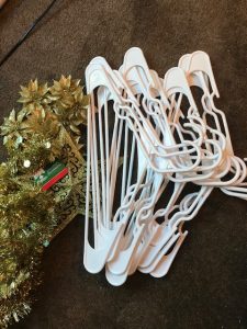 How to make clothes hanger snowflakes